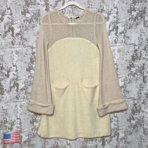 Free People Rabbit Sweater Dress in Cream